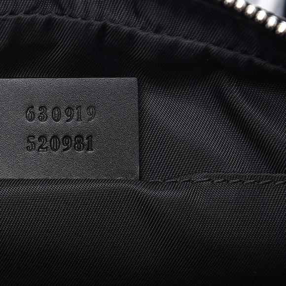 Gucci Techno Web Stripe Black Canvas Leather Trim Waist Belt - Picture 6 of 10